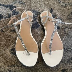 Jewel Badgley Mischka Gaby Jeweled Flats sandals size 10